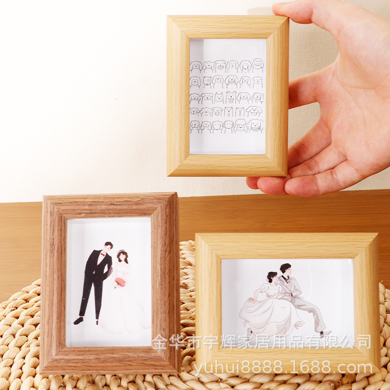 Nordic Minimalist Hollow 2cm Photo Frame Display Stand 3inch 8inch A4 Wall-Mounted Oil Pastel Small Ornament Storage Picture Frame Wholesale