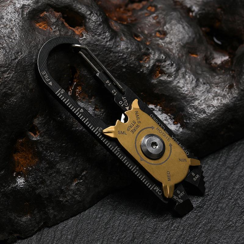 아마존 재고 야외 조합 기능 EDC 도구 카드 등산 휴대용 홈 비상 키 체인 드라이버