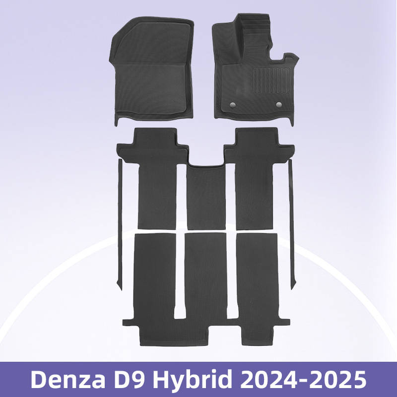 Aplicable a Denza D9 híbrido 2024 - 2025 3D para todo el tiempo material XPE cojín de piso para automóviles