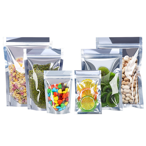 Yin and yang aluminum foil sealed bag ziplock bag translucent food packaging bag snowflake crisp gift bag thickened zipper bag