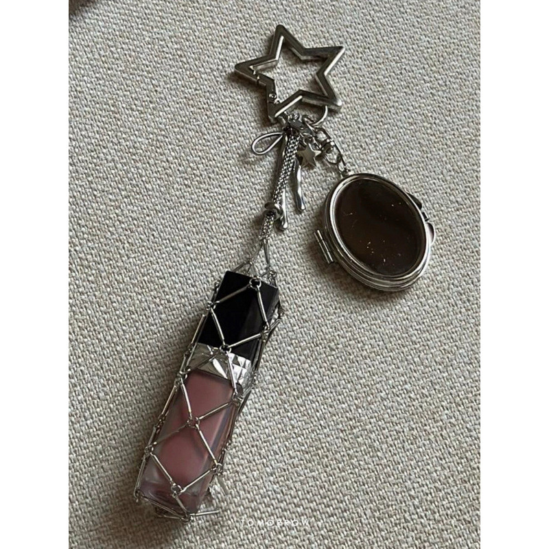 Nuevo alto nivel de sensación de plata red bolso de bolsillo colgante bolso de lápiz labial de moda colgante bolso de llave de viento de la mujer colgante