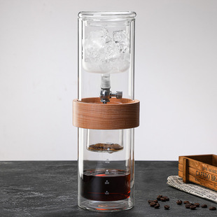Wholesale Glass cold extraction coffee pot glass coffee set suit double layer ice drip coffee pot hand coffee pot