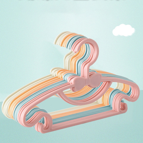 Children's clothes hanger baby baby plastic small clothes hanger clothes support seamless children's clothes drying rack household multi-functional pants rack