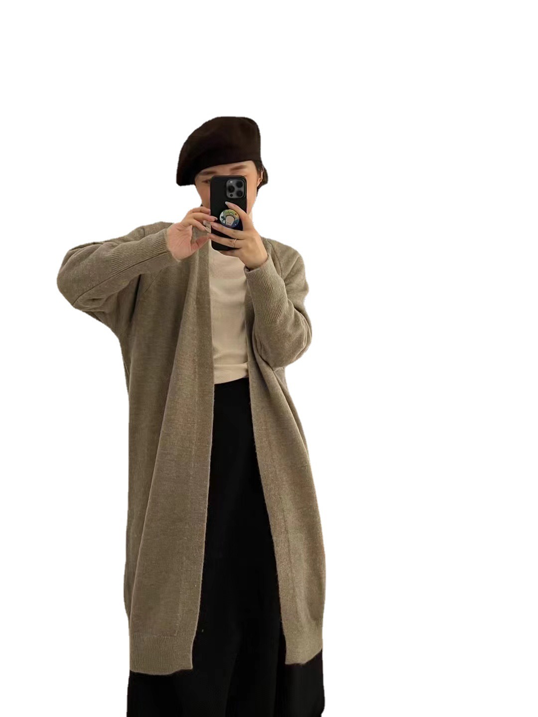 (2개) 가을 겨울 신상 여성복, 우아한 스웨터 가디건, 트렌디한 긴팔 코트, 심플한 클래식 롱 코트, 트렌디함