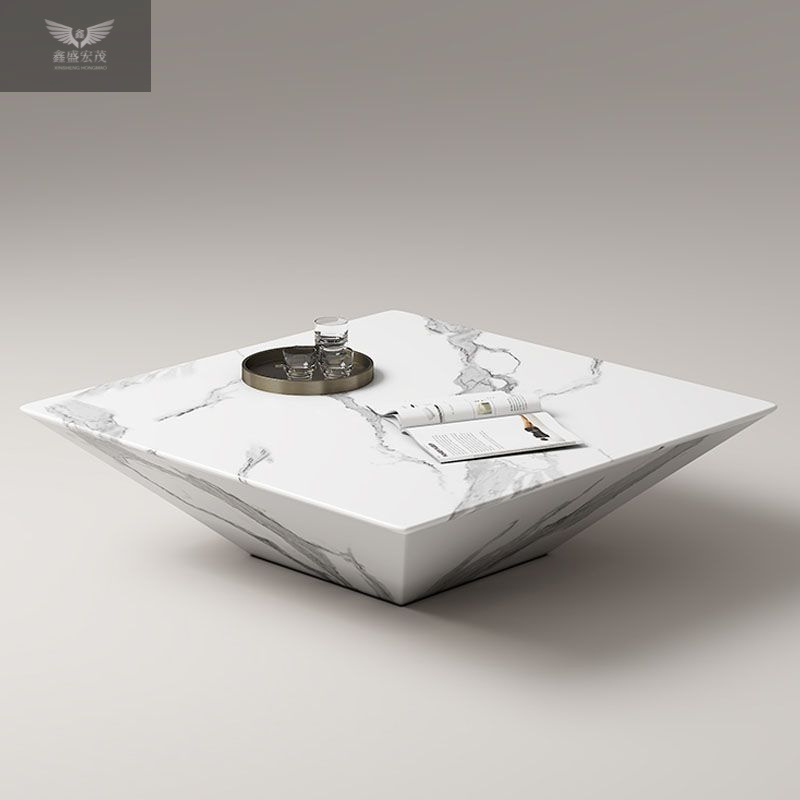 2025 nuevo estilo italiano extremadamente ligero lujo mármol cuadrado mesa de centro sala de estar hogar simple creatividad moderna