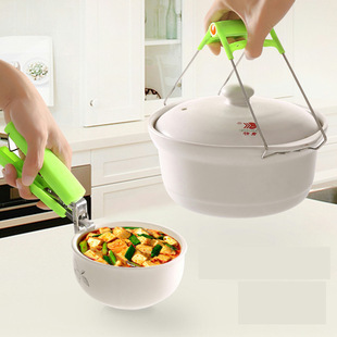 Creative kitchen tools multi-purpose stainless steel bowl holder suit bowl holder anti-scald dish holder tray holder