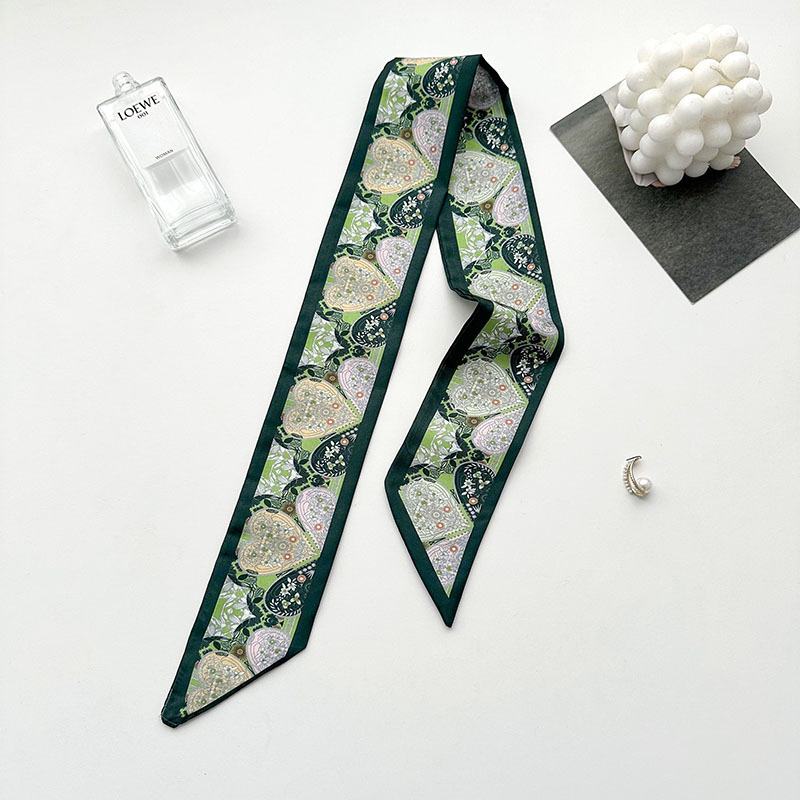 Correa de cabello femenina temperamento coreano retro bufandas de anacaju largo trenzado decoración de cabello correa de pañuelo bufandas de seda multifacé tocado