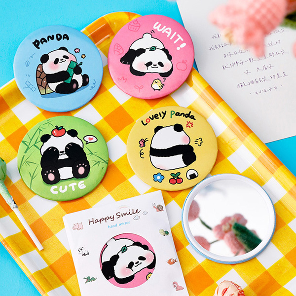 Cartoon cute handheld small mirror for students