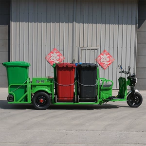 Electric Four-Barrel Sanitation Vehicle, Trash Bin Classification Sanitation Cleaning Vehicle, Property and Scenic Area Cleaning and Transfer Tricycle
