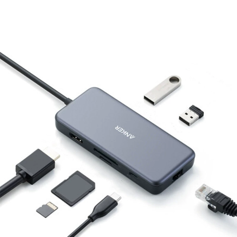 ANKER Anke семь в одном, USB-C передача, HDMI конвертер, PD быстрая зарядка, совместимый ноутбук