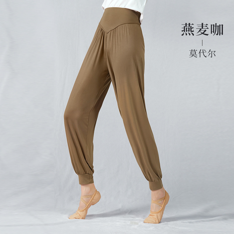 Adulto yoga bloomers nuevo cuerpo de la danza suelta cerrado modal práctica ropa harem danza moderna Pantalones image 10
