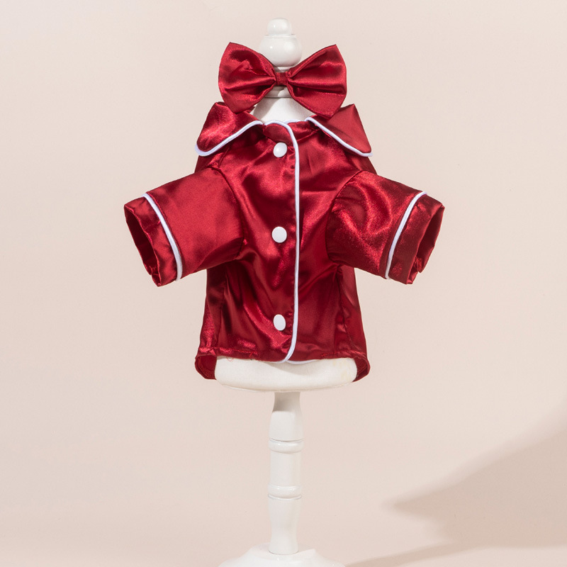 Pet Pajamas Clothes Teddy Bichon Pomeranian Bulldog Clothing Small Dog Cat Plush Comfortable Silk Clothing