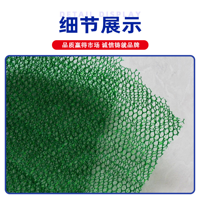 护坡加固三维植被网EM植草加筋hdpe复合土网绿色网边坡防护排水网