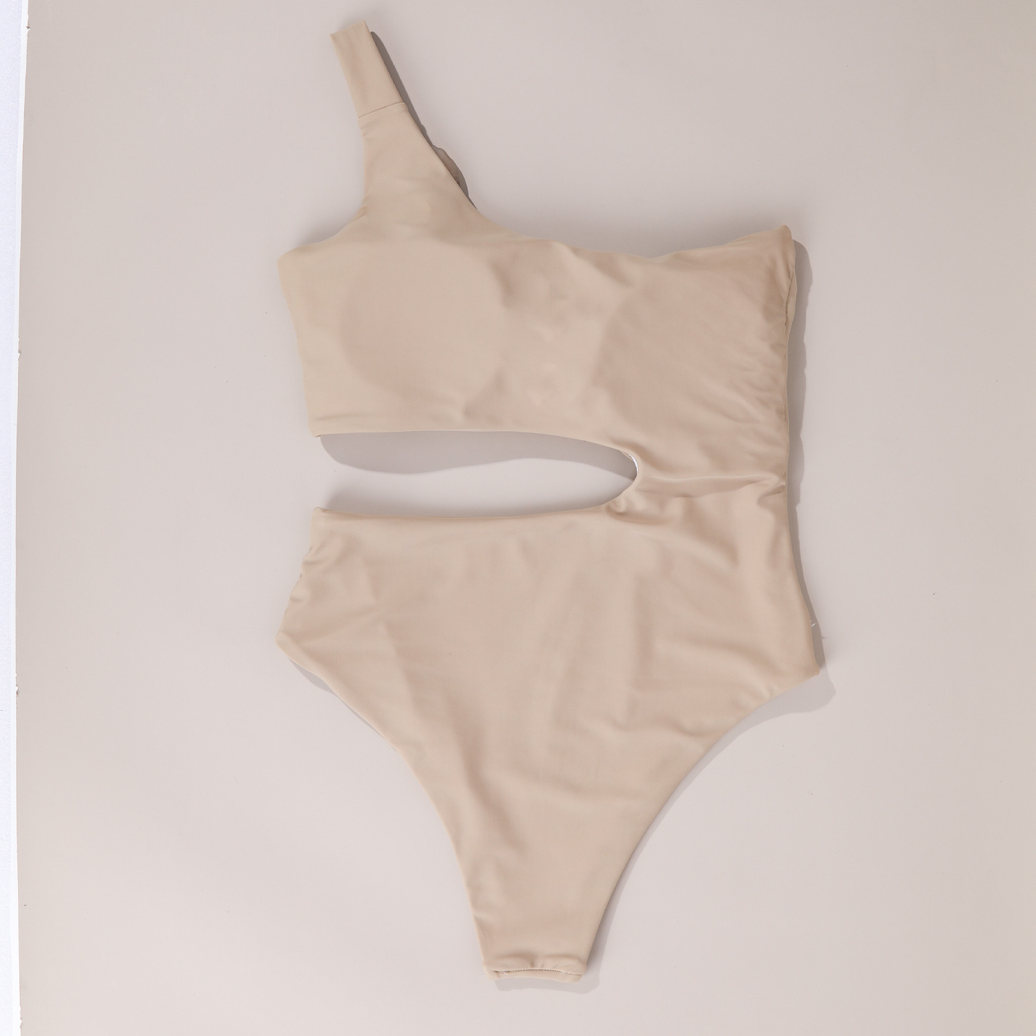 sexy backless hollow solid color one-piece swimsuit NSDYS54014