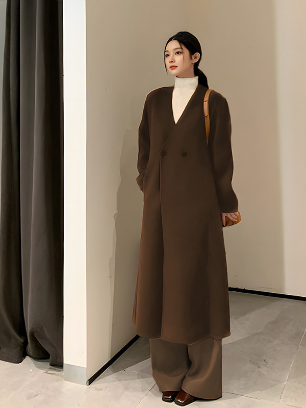 130-320 Plus Size Women's Suit Coat Wide-Leg Pants Two-Piece Set 2025 Autumn and Winter New Fat mm High-End Draped