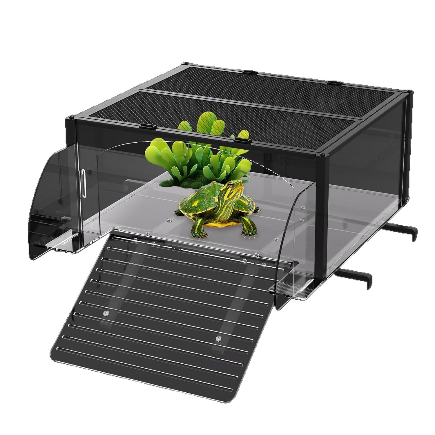 Acuario Ecológico para Tortugas de Acrílico con Plataforma de Escalada image 6