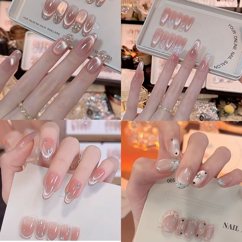 2026 Pure Handmade Gentle Cat-Eye Nude Color Fairy Nail Art New Style Nail Patches That Enhance Complexion and Add Elegance, High-End Wearable Nail Art 2026 Pure Handmade Gentle Cat-Eye Nude Color Fairy Nail Art New Style Nail Patches That Enhance Complexion and Add Elegance, High-End Wearable Nail Art