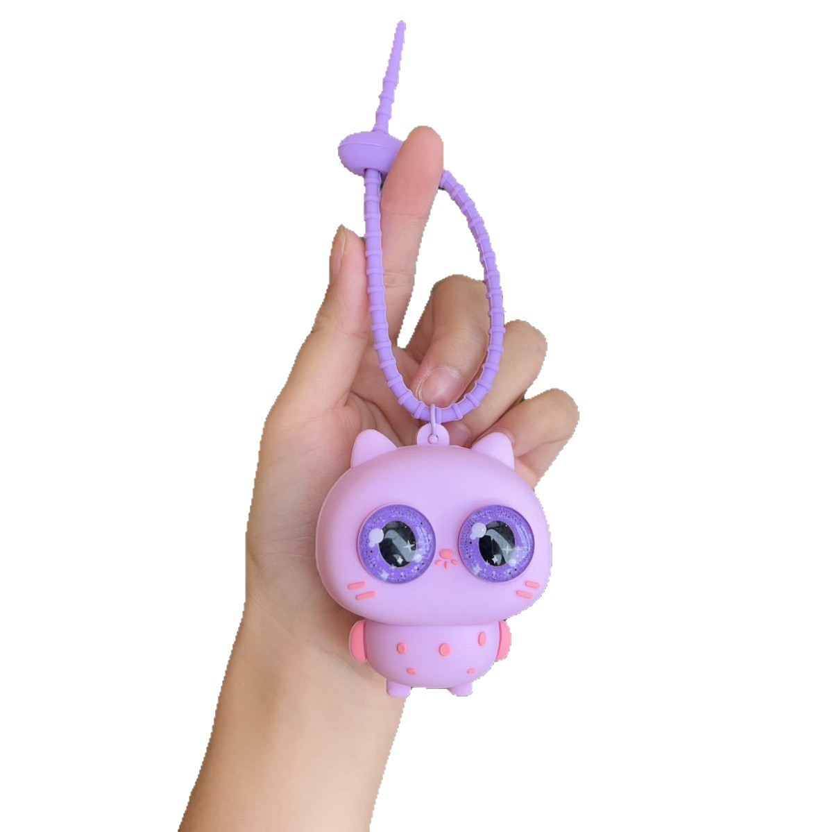 Creativo eye-opening pinch pinch le lindo búho llavero colgante bolso pareja llavero desprimir muñeca colgante