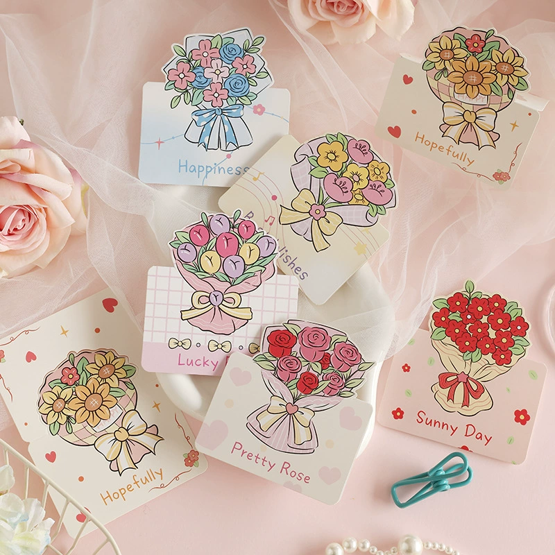 Подарочный букет сообщение поздравительная открытка поздравительная открытка благословение s трехмерный букет День Святого Валентина 38520 День матери Новый год