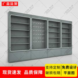 新款潮玩文创店陈列架谷子玩具动漫周边洞洞板发光灯箱展示柜厂家