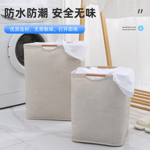 Cotton and linen dirty clothes basket folding portable fabric home dirty clothes basket bedroom bathroom laundry storage basket laundry basket