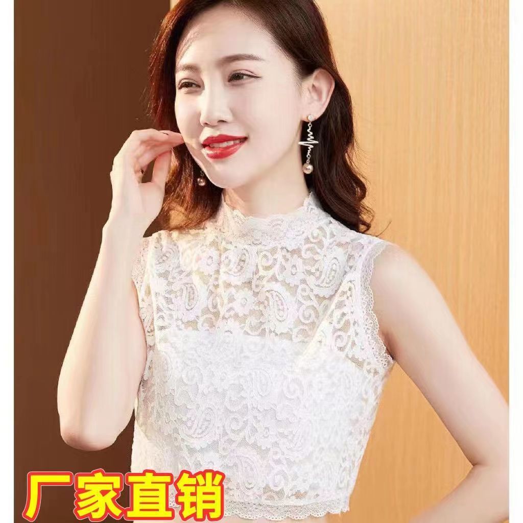 New style lace detachable collar for women, versatile, suitable for spring and autumn, anti-exposure, pairs well with sweaters, and perfect for layering as an inner lace base layer in autumn and winter.