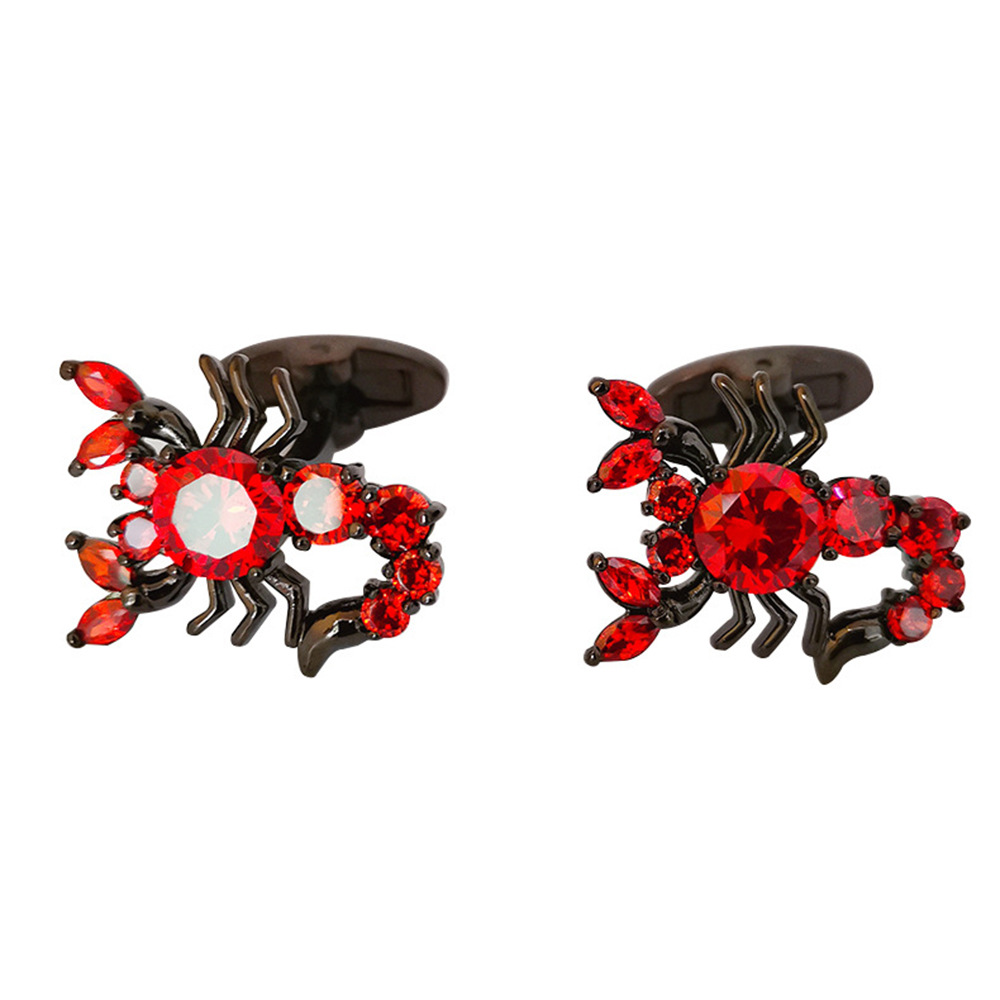 Cross-Border Cufflinks for Men, Classy Middle Eastern Business Cufflinks, Suit Shirts, Zircon Cufflinks, Scorpion Cufflinks