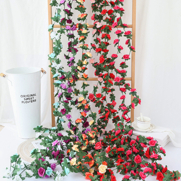 Simulation Rose Vine Wall -mounted Silk Flower 45 heads decorate…