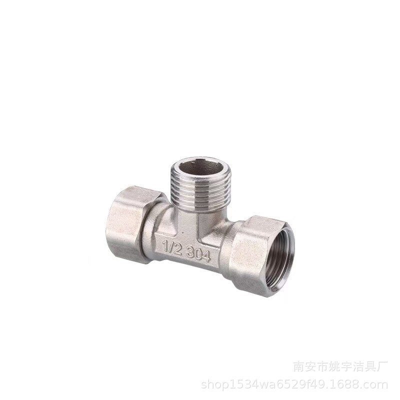 304 ステンレス鋼 4 点厚みのある内外リボンユニオン三方ガスパイプ給湯器エルボ水道管ジョイントアクセサリー|undefined