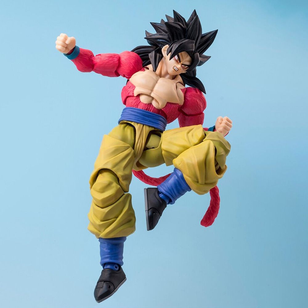 Dragon Ball GT Super Saiyan 4 Sun Wukong muñeca móvil Super cuatro Wukong caja hecha a mano al por mayor