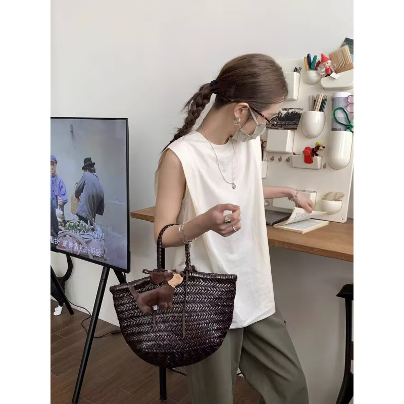 Linen Cotton Slimming Three-Dimensional Sleeveless Shirt Vest Top for Meditation