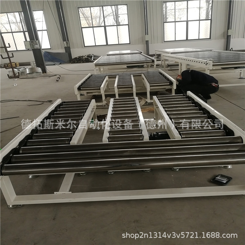 重型积放式辊筒输送机 快递分拣自动化流水线不锈钢辊道输送线