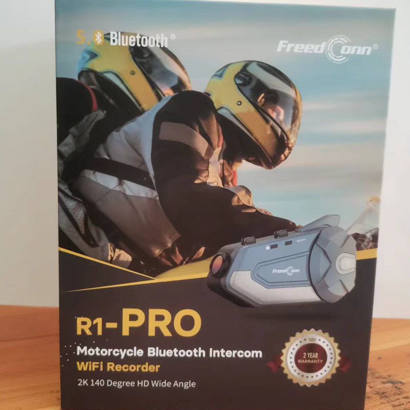 Freedconn 新型BTバイクヘルメットインターコム6人用BluetoothヘッドセットドライブレコーダーR1 PRO|undefined