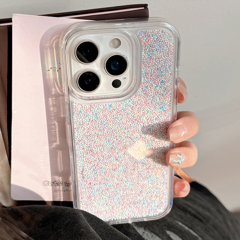 简约彩色小球适用16promax苹果15手机壳iphone14滴胶13硬套16防摔|undefined