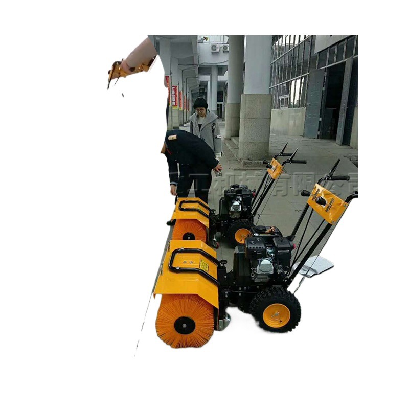 Pequeño cepillo nieve barredora Mano empuje carretera yarda nieve equipo invierno carretera nieve barrido equipo