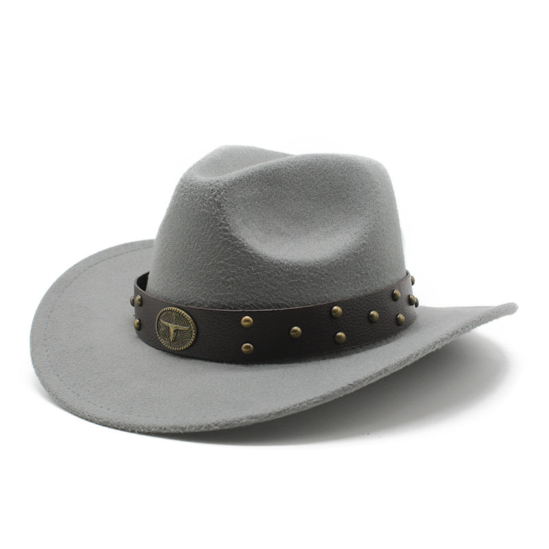 Western cowboyhatt i ullfilt för män och kvinnor för utomhus_voghion.com