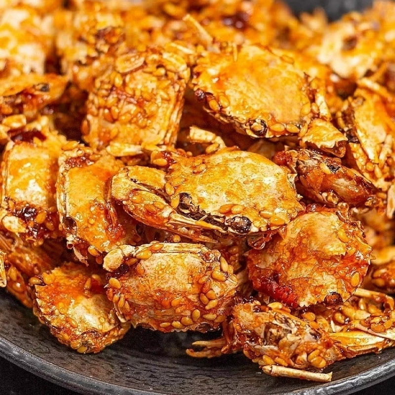 镇大鲁香海蟹 香脆辣蟹 老零食 小吃 一次性包装 批发