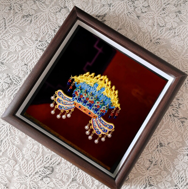 Magnetic Phoenix Crown Refrigerator Magnet Photo Frame Glass Square Hollow Display Frame Cultural Creative Commemorative Storage Picture Frame Magnetic Phoenix Crown Refrigerator Magnet Photo Frame Glass Square Hollow Display Frame Cultural Creative Commemorative Storage Picture Frame