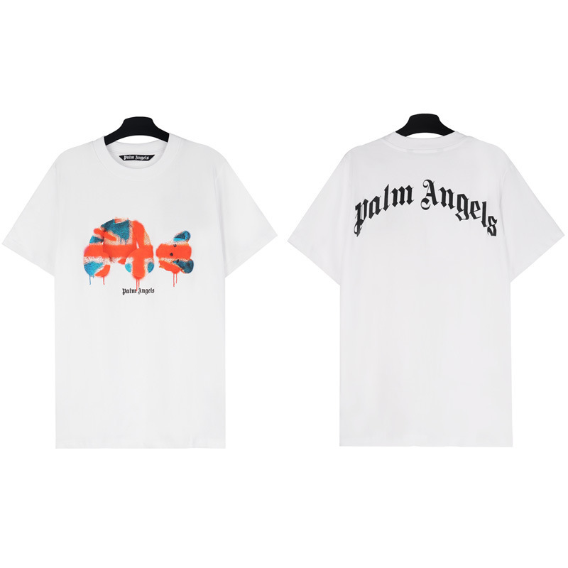PALM半袖の正しいバージョン パームエンジェルス ヘッドレスベア エンジェルス バタフライプリント Tシャツ テディベア 半袖|undefined