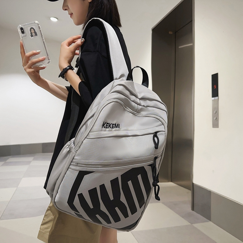 Mochila escolar 2025 nueva marca de moda para estudiantes universitarios Mochila de viaje por computadora de gran capacidad para estudiantes de secundaria y preparatoria