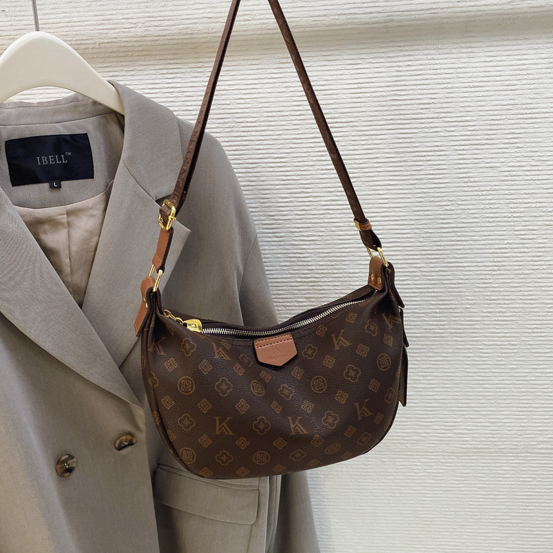 Modische Dumpling Umhängetasche Blumen Retro Schultertasche Damen_voghion.com