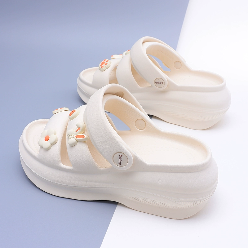 Женские летние сандалии на толстой мягкой подошве для увеличения роста, пляжные, для улицы, 2025 года, новые, двойного ношения