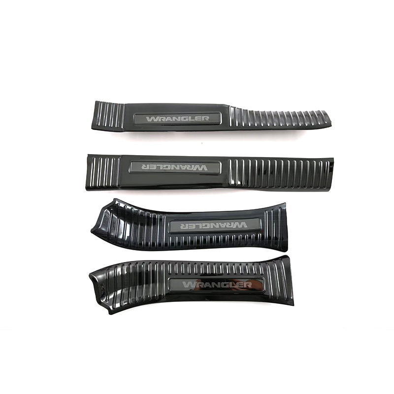 Suitable for 18 Jeep Wrangler JL stainless steel threshold strip modified welcome pedal decorative protection strip accessories
