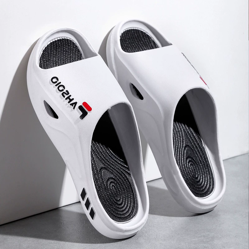 Нескользящие тапочки мужские летние дома с толстой подошной нескользящие удобные простые, высокие дикие износостойкие мужские и женские холодные тапочки