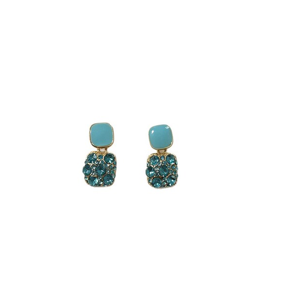 square fashionable retro geometric elegant earrings