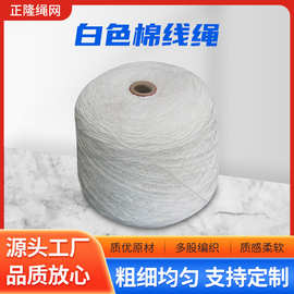 diy手工编织白色棉线绳 捆绑装饰吊牌挂毯白色棉线 源头工厂棉绳