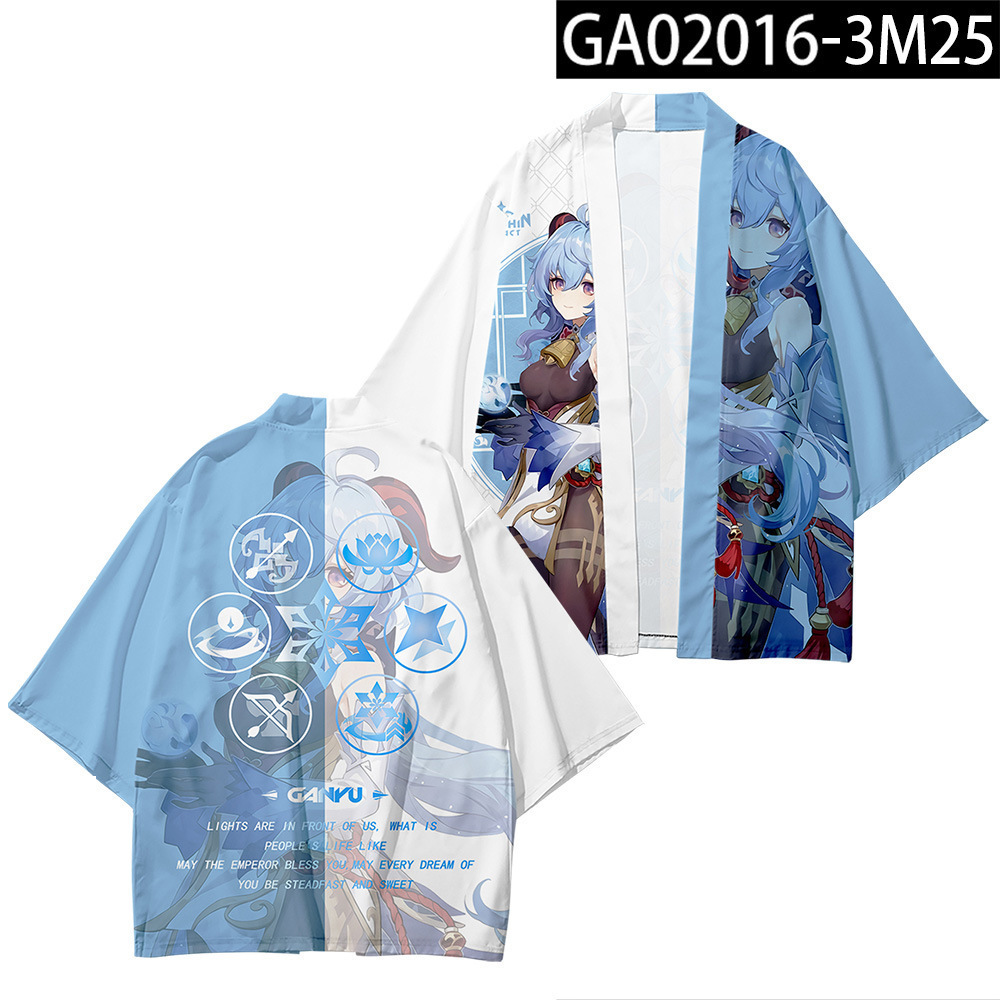 2024 verano anime cosplay dios original Genshin capa Riyue Keli cardigan kimono capa image 36