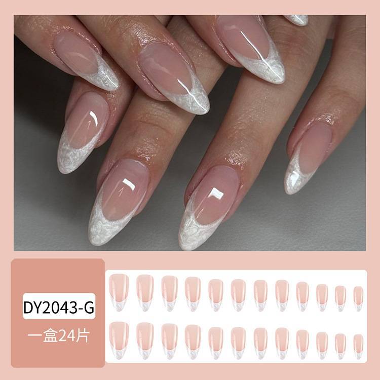 24 piezas en caja, uñas largas, uñas transfronterizas europeas y americanas, uñas, uñas de venta caliente, uñas de venta caliente, uñas de ropa, tipo almendra image 7