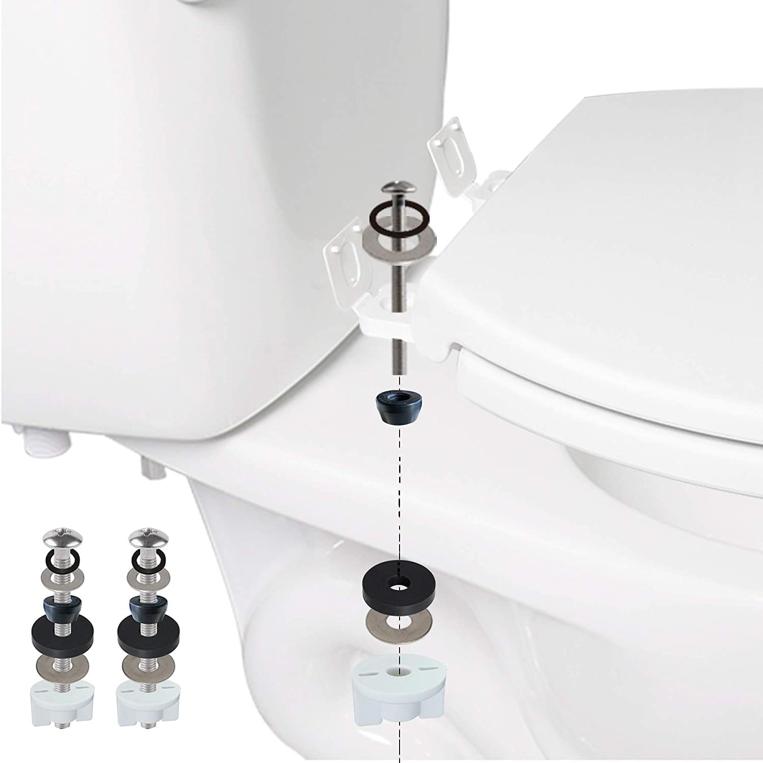 Cross-border toilet seat screw set, upper and lower installation, expansion bolts, hinge fixing
