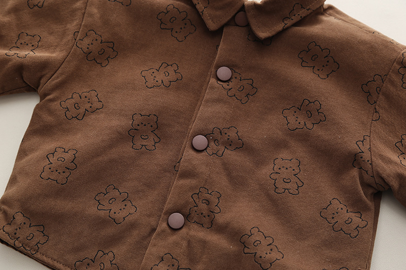 Set camicia foderata in pile e pantaloni per bambino inverno_voghion.com